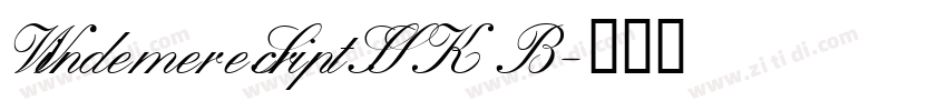 WindemereScriptSSK B字体转换